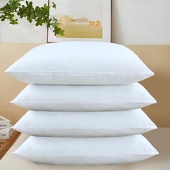 JUST HOME COLLECTION - Pack 4 Almohadas 80 gsm Blanco