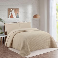 JUST HOME COLLECTION - Quilt ADT Solid Beige