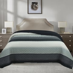 JUST HOME COLLECTION - Quilt Rayas Gris