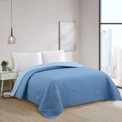 JUST HOME COLLECTION - Quilt Bicolor Azul