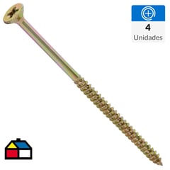 FIXSER - Tornillo turbo screw 14x4 3/4" 4 unidades