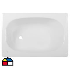 SENSI DACQUA - Tina de Baño 105x70 cm Rectangular Acero Esmaltado