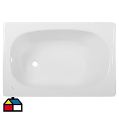 SENSI DACQUA - Tina de Baño 120x70 cm Rectangular Acero Esmaltado