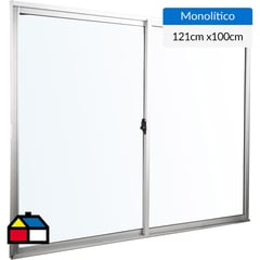 WINTEC - Ventana aluminio 121x100 cm monolítico mate corredera