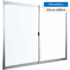 WINTEC - Ventana aluminio 121x100 cm monolítico mate corredera