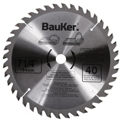 BAUKER - Disco de sierra circular 7 1/4" 40 dientes