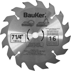 BAUKER - Disco de sierra circular 7 1/4" 16 dientes