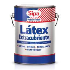 SIPA - Pintura Látex Extracubriente Mate 1 galón(es) Blanco