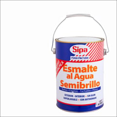 SIPA - Esmalte al Agua Semibrillante 1 galón(es) Blanco