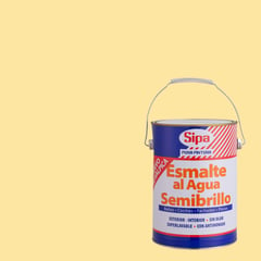 SIPA - Esmalte al agua semibrillante crema 1 gl